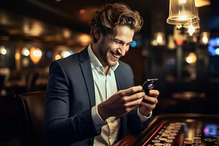 Mobile login screen with DANA and OVO payment buttons highlighted